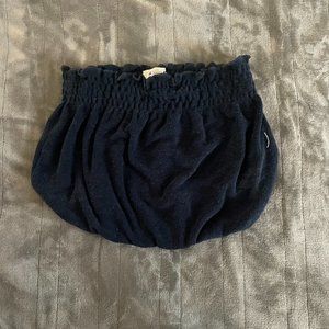Navy blue cropped tube top